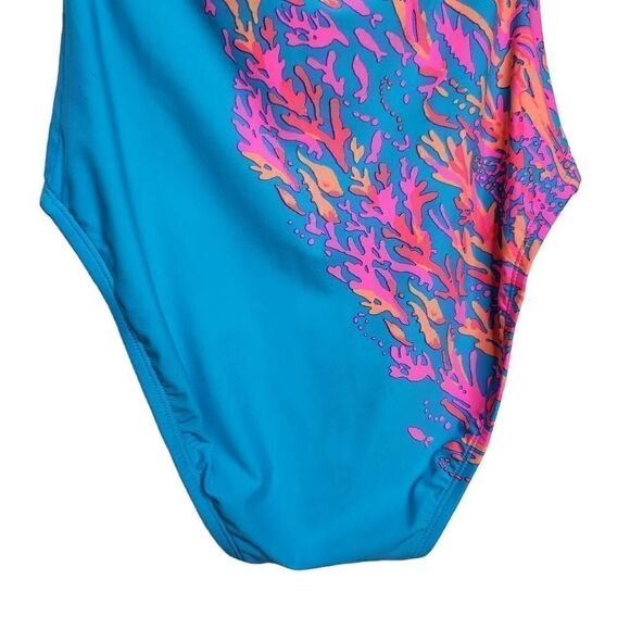 Lilly Pulitzer Teslee One Piece Swimsuit in Turquoise Oasis Size 0 - Picture 10 of 11